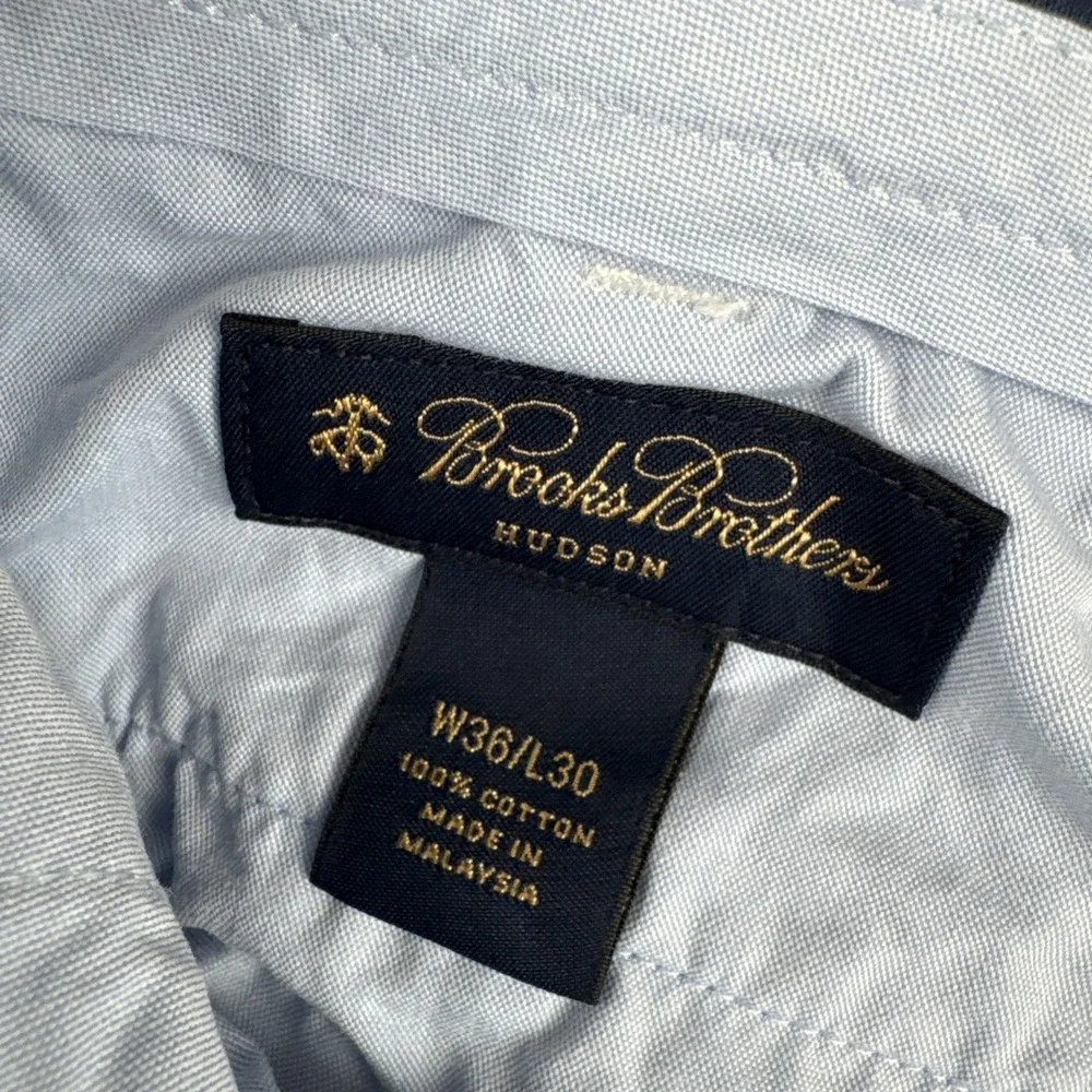 Brooks Brothers Hudson Blue white houndstooth Mens Chino Pants fits 34*28 Preppy